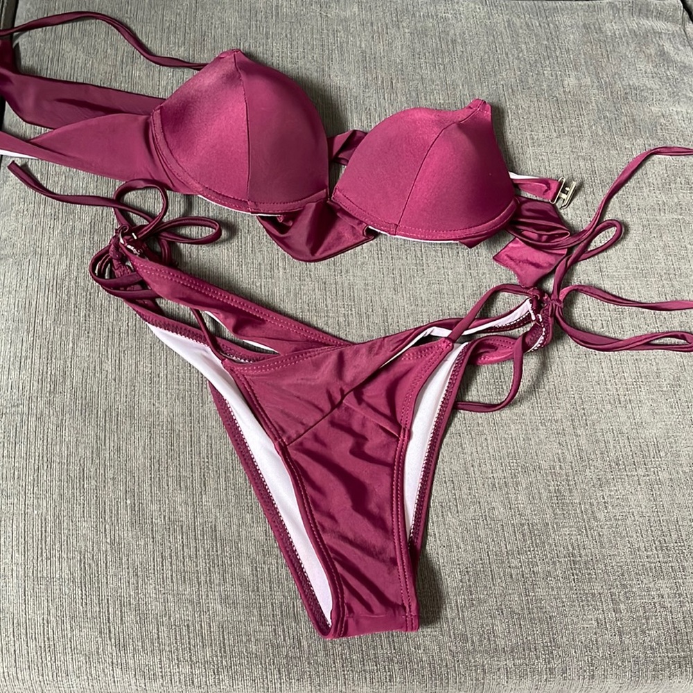 Maroon bikini